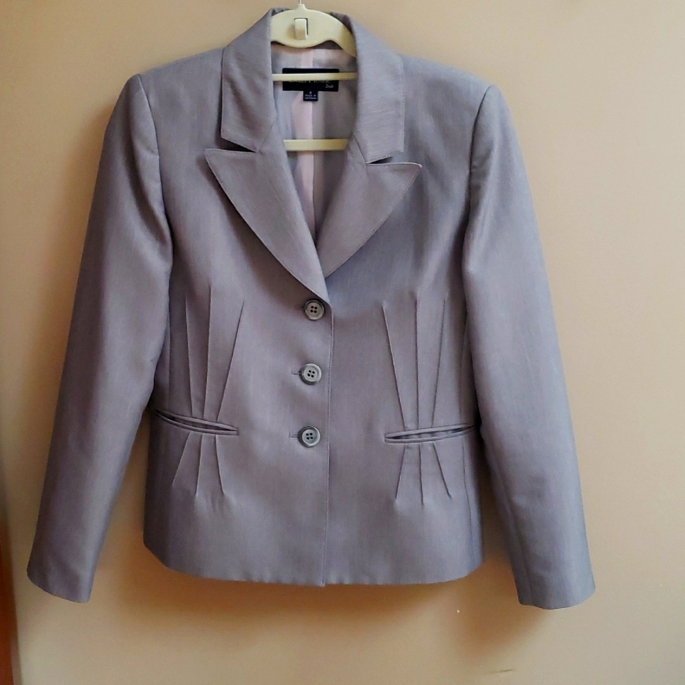 Evan Picone Grey Suit Jacket Size 6